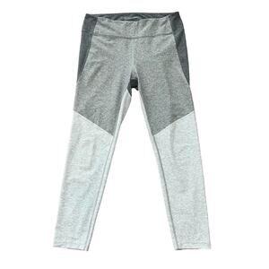 Outdoor Voices Leggings Tri-Tone Colorblock Gray White Warm Up Women's XL